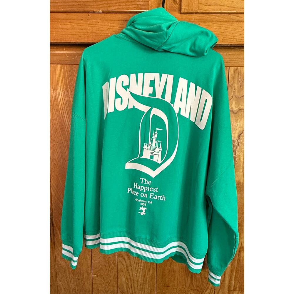 NWT Disney Parks Kaleidoscope Varsity Zip Hoodie - Green XL - Picture 5 of 11